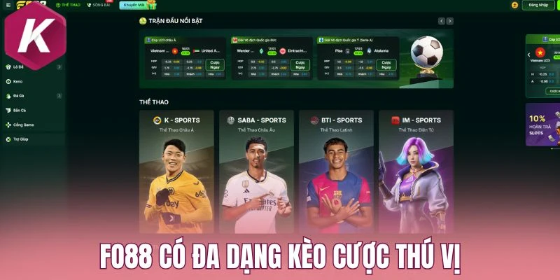 Fo88 có đa dạng kèo cược thú vị